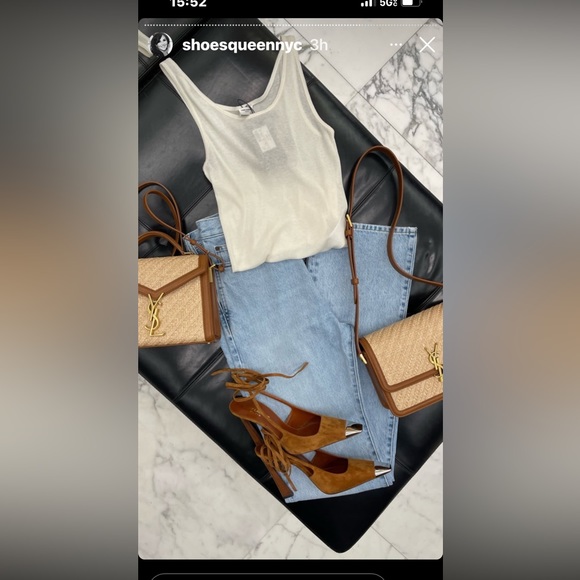 YSL shoes sling back strap gold trim 39.5 - Picture 6 of 6